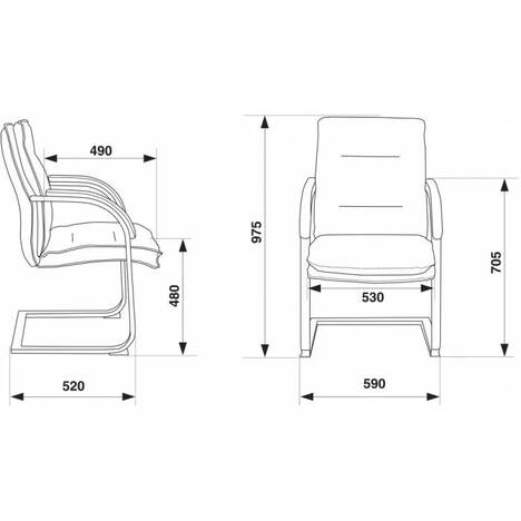 Кресло Бюрократ  T-9927SL-LOW-V