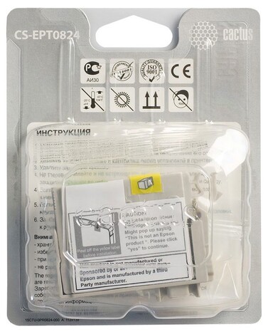 Картридж желтый Cactus CS-EPT0824