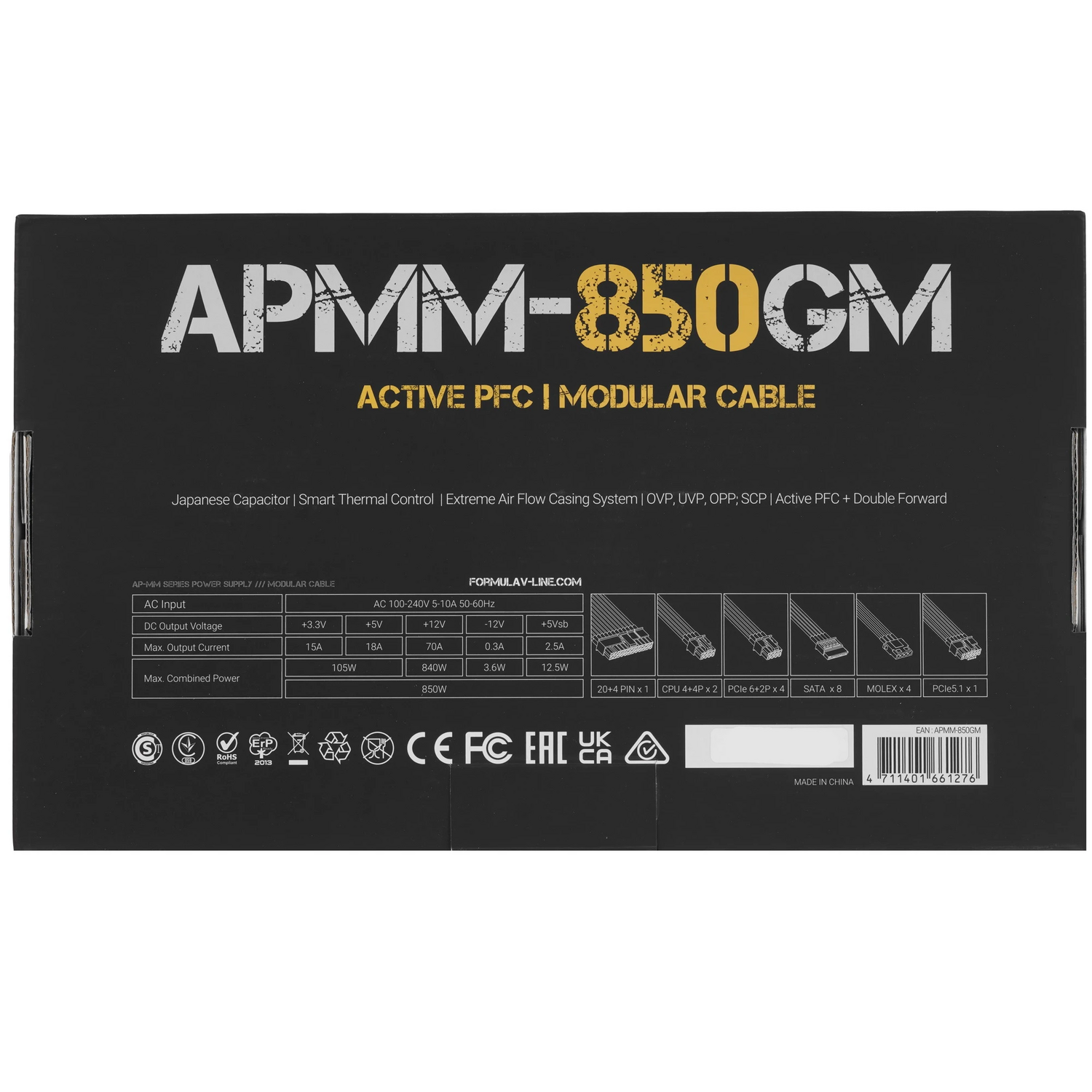 Блок питания FORMULA APMM GM Gen.5 80+ gold 850W
