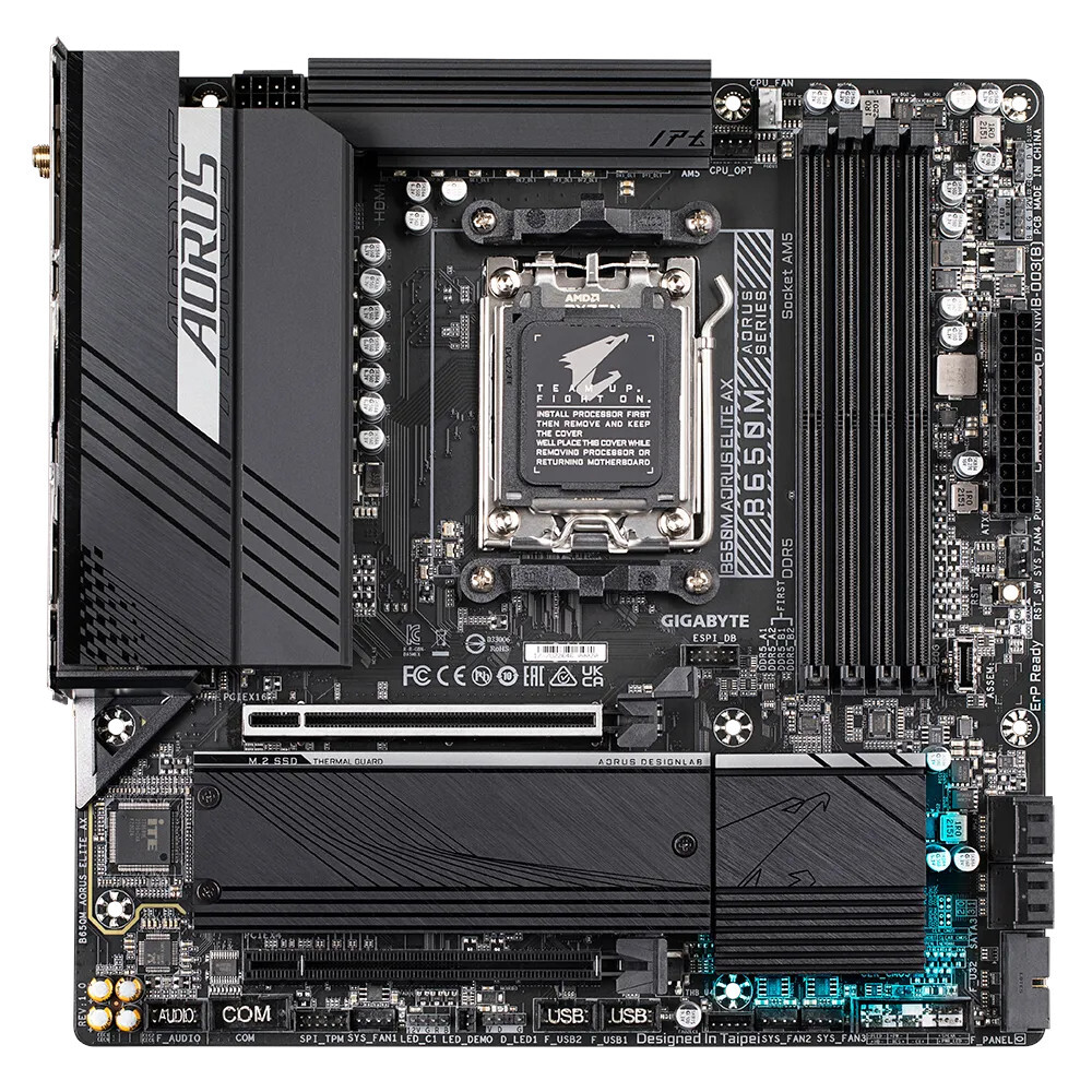 Материнская плата Gigabyte AM5 AMD B650 B650M AORUS ELITE AX