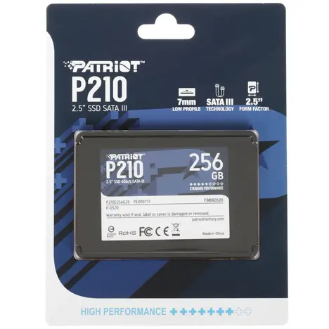 Внутренний твердотельный накопитель Patriot P210 256GB