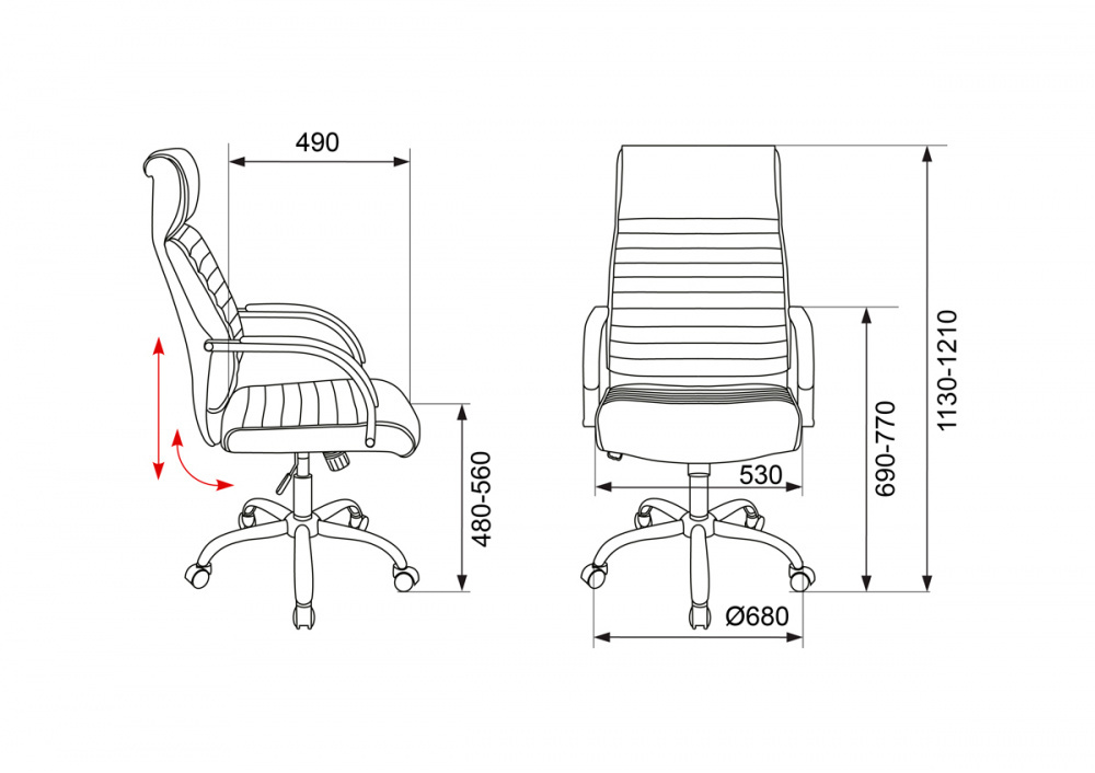 Кресло руководителя Бюрократ  T-8010SL