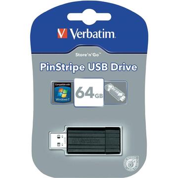 Флешка Verbatim PinStripe 64GB