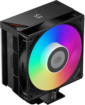 Кулер для процессора/ PCCooler RT500  Digital ARGB BK (240W, 4-pin PWM, LED temp., 152mm, Al/Cu, 5x6mm, ARGB, 1x120mm, 73.32CFM, 34.9dBA, 2200RPM, S: 1851/1700/1200/115X, AM5/AM4, black)