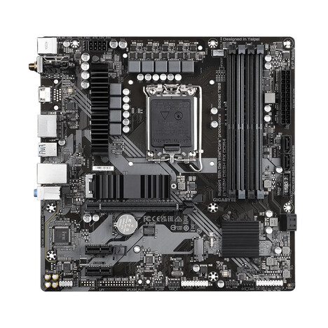 Материнская плата/ MB GIGABYTE INTEL B760 s1700, 4xDDR4(128GB), HDMI 2.0/2xDP, 1xPCIe 4.0x16, 2xPCIe 3.0, 1xLAN (2.5GbE), Wi-Fi, BT, 4xSATA 6Gb/s, 2xM.2, 1xUSB-C, 3xUSB 3.2, 2xUSB 2.0, mATX