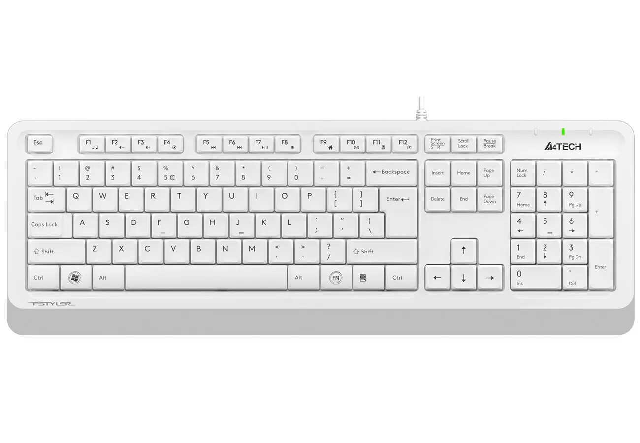 Клавиатура A4tech Fstyler FK10 FK10 WHITE, цвет белый