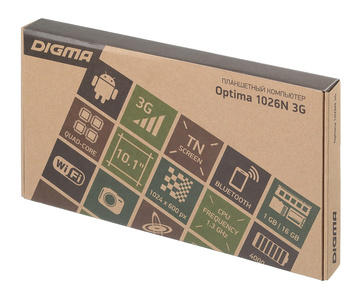 Планшет DIGMA Optima TT1192PG Wi-Fi 3G/GPRS 16 ГБ