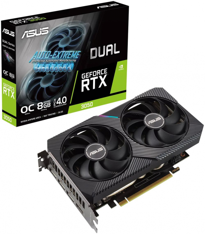 Видеокарта ASUS GeForce RTX 3050 8 ΓБ Retail
