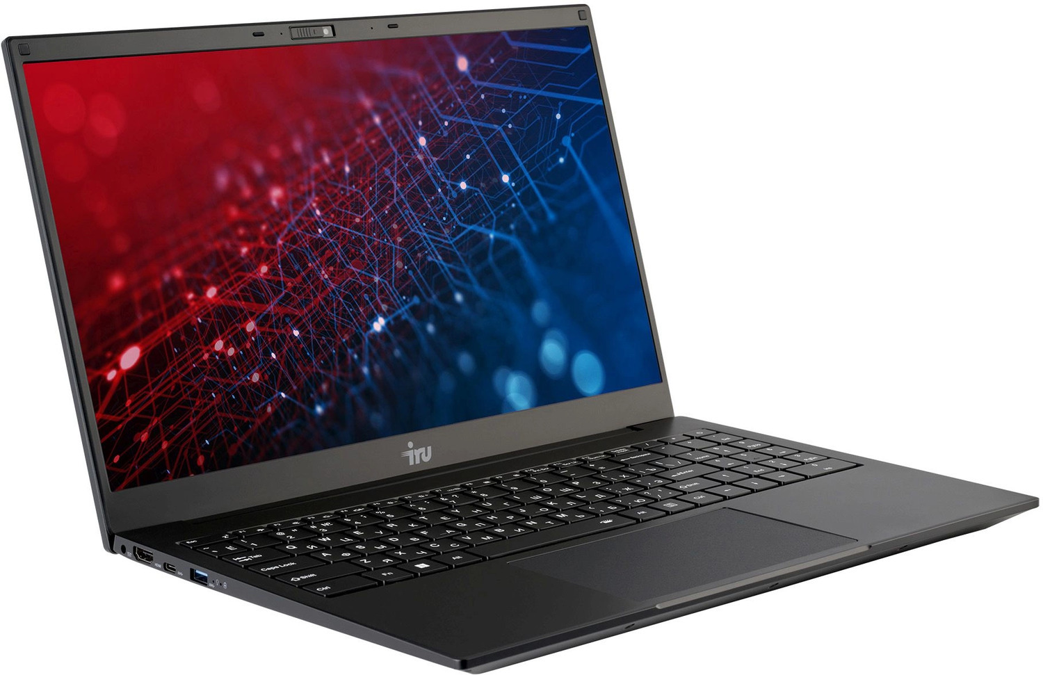 Ноутбук IRU Калибр 15PH AMD Ryzen 7 5700U (черный)