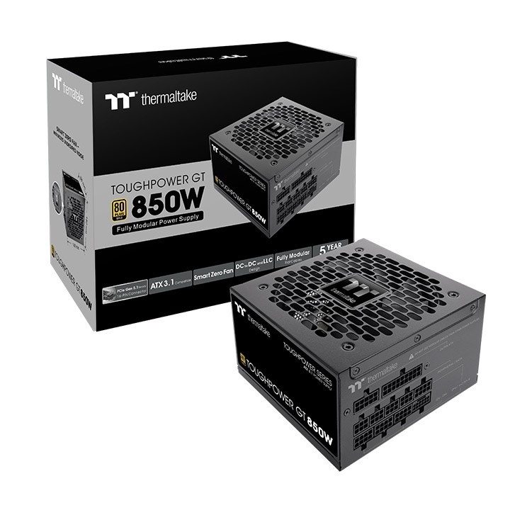 Блок питания Thermaltake ATX 850W Toughpower GT Gen.5 80+ gold (20+4pin) APFC 140mm fan 9xSATA Cab Manag RTL