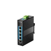 Промышленный коммутатор/ 5-Port Aluminum Industrial PoE+ Switch, 1000Mbps 5-Port RJ45, 802.3at/af, Din-rail design, Power supply:DC 9.6~57V work temperature:-40 °C-75°C, Power Adapter Not Included