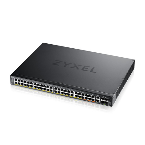 Коммутатор/ Zyxel XGS2220-54FP L3 Access switch, rack 19", 48xRJ-45: 1G PoE+ (8 of them PoE++), 2xRJ-45: 1/2.5/5/10G PoE++, 4xSFP+, 960W PoE budget, standalone/cloud management