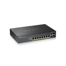 ZYXEL NebulaFlex Pro GS2220-10HP Hybrid L2 PoE+ Switch, 19 "rack, 8xGE PoE+, 2xCombo (SFP / RJ-45), 180W PoE Budget, Standalone / Cloud Management