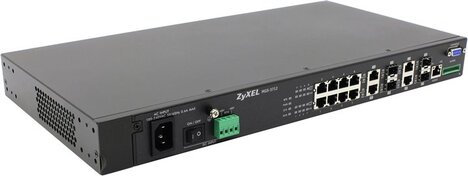 ZyXEL MGS-3712 12-port Managed Layer 2+ Metro Gigabit Switch with 4 of 12 RJ-45 connectors shared with SFP slots