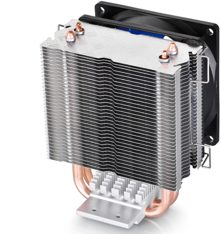 Устройство охлаждения(кулер) Deepcool Ice Edge Mini FS V2.0 Soc-AM5/AM4/1200/1700/1851 черный/синий 3-pin 25dB Al+Cu 100W 276gr Ret (DP-MCH2-IEMV2)