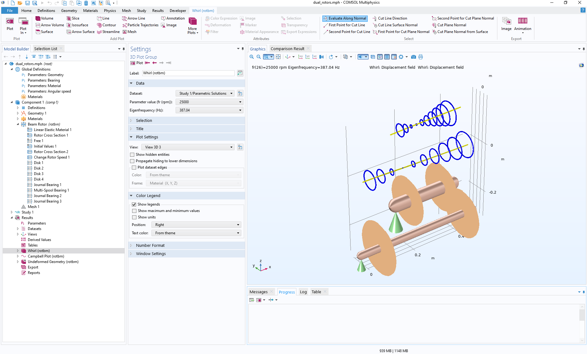 Модуль «Роторная динамика» для программы COMSOL Multiphysics®