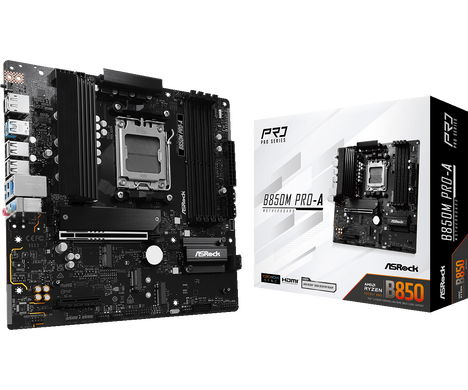 Материнская плата ASRock AM5 AMD B850 B850M PRO-A