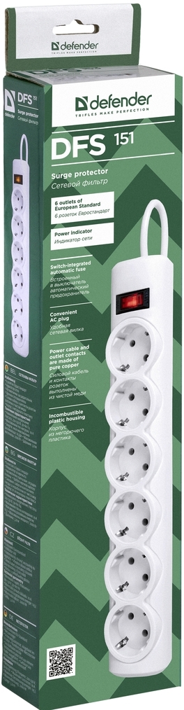 Сетевой фильтр Defender DFS 151