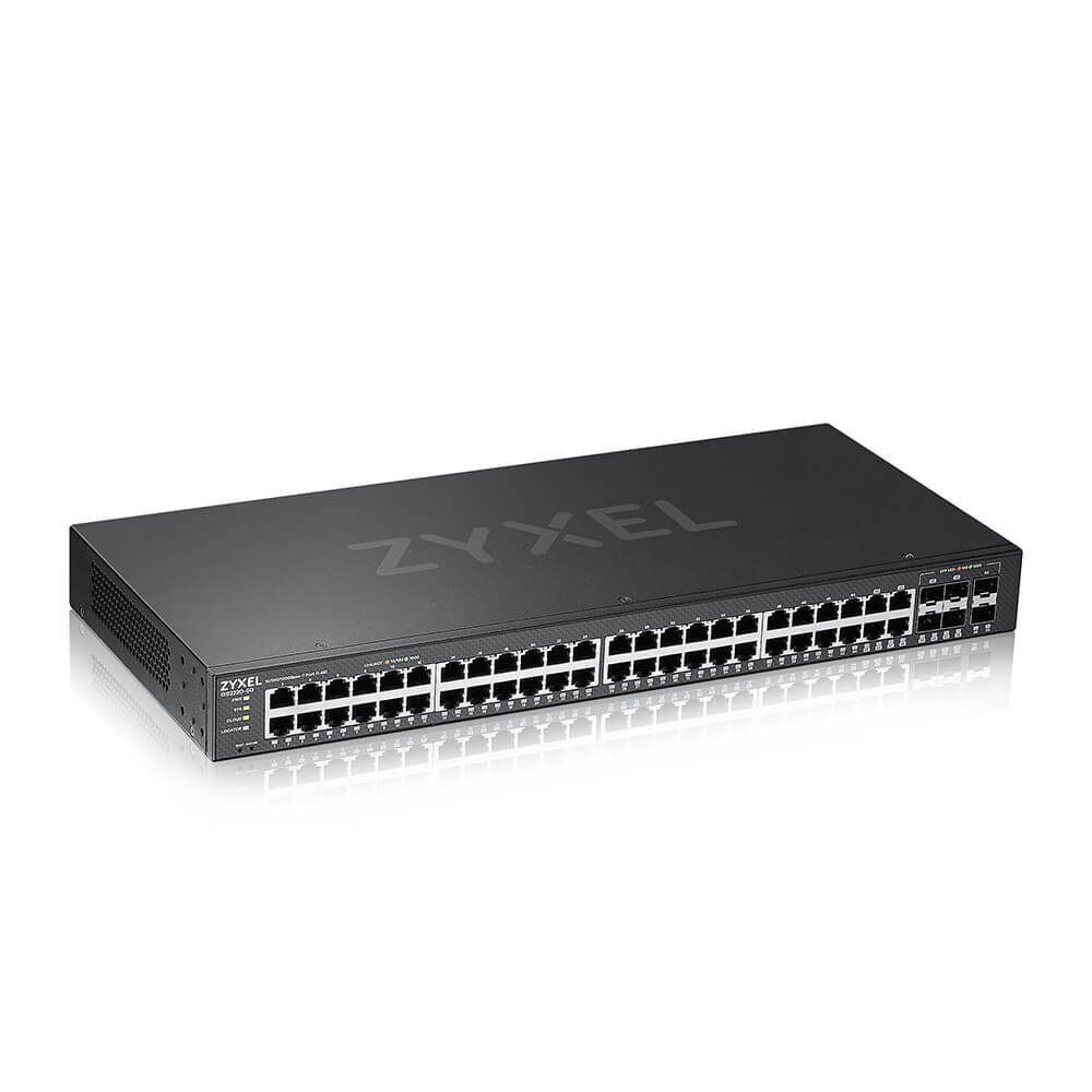 ZYXEL NebulaFlex Pro GS2220-50 Hybrid L2 Switch , 19 "rack, 44xGE, 4 combo ports (SFP / RJ-45), 2xSFP, standalone / cloud management