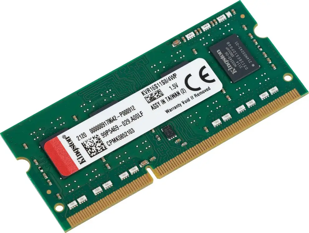 Оперативная память Kingston ValueRAM 4GB 4GB DDR3 1600MT/s, KVR16S11S8/4WP