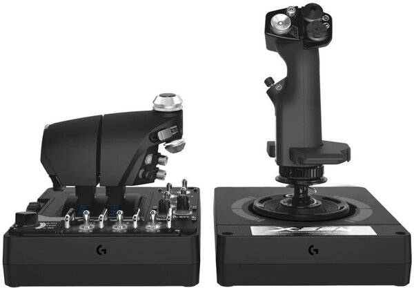 

Контроллер для игровых симуляторов Logitech G X56 Space/Flight H.O.T.A.S. (джойстик и блок рычагов управления для авиа