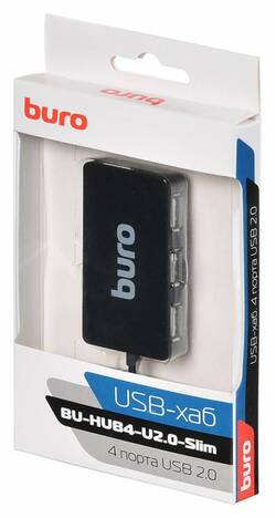 USB-концентратор Buro BU-HUB4-U2.0