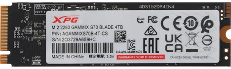 Внутренний твердотельный накопитель ADATA XPG GAMMIX S70 4TB