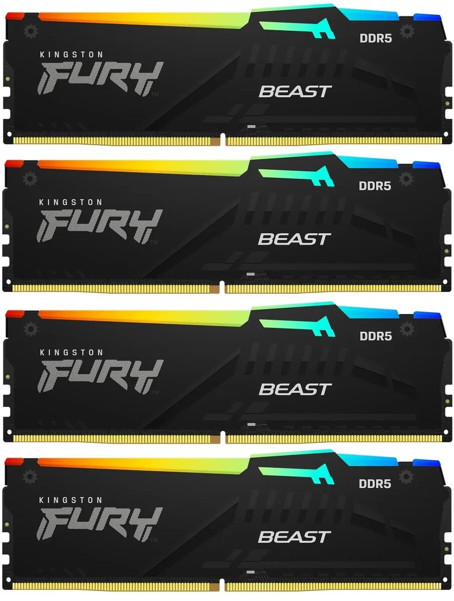 Оперативная память Kingston FURY Beast RGB KF552C40BBAK4-64