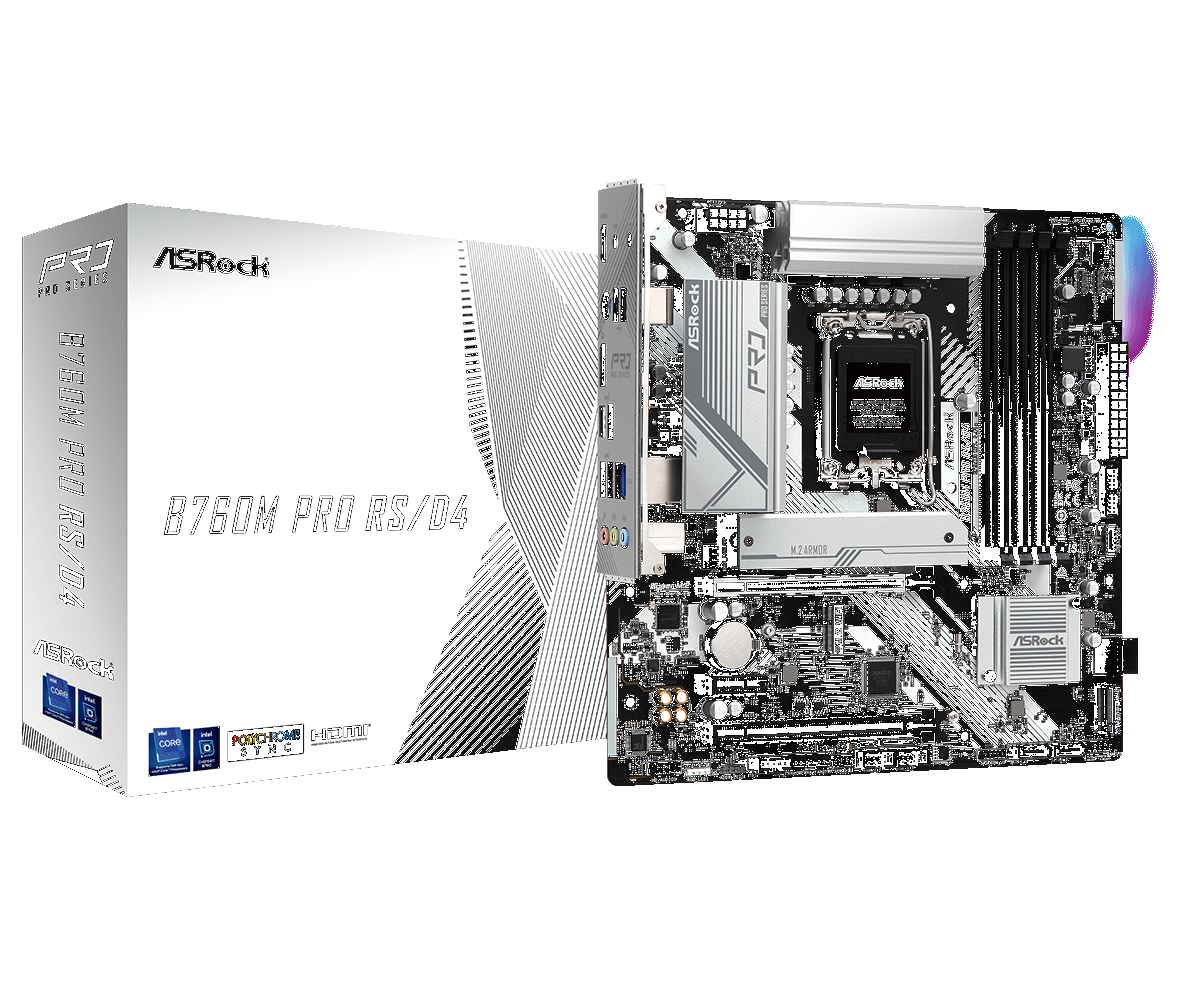 Материнская плата ASRock LGA 1700 Intel B760 B760M PRO RS/D4
