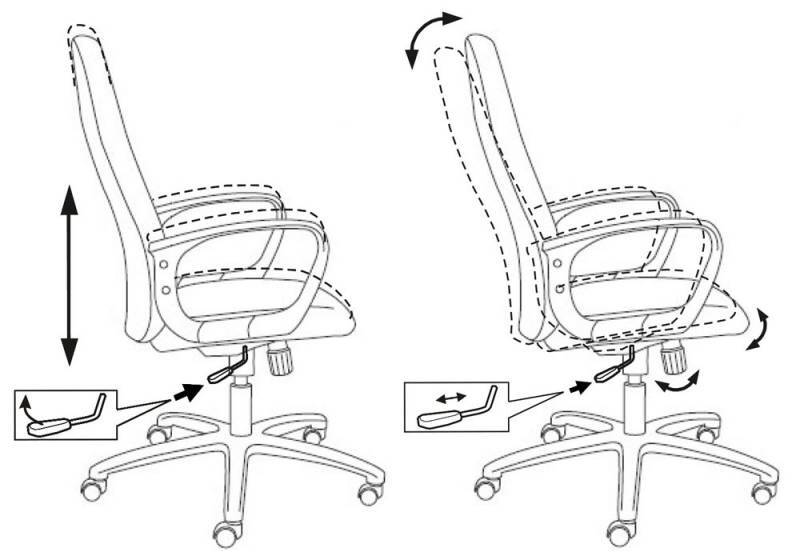 Кресло руководителя Бюрократ  CH-808AXSN