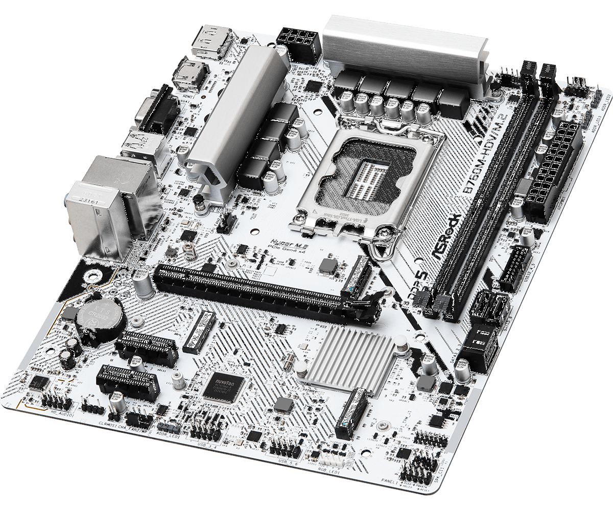 Материнская плата ASRock LGA 1700 Intel B760 B760M-HDV/M.2