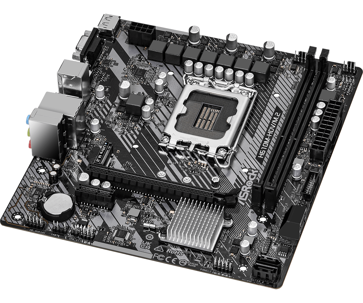 Материнская плата ASRock LGA 1700 Intel H610 H610M-HDV/M.2 R2.0