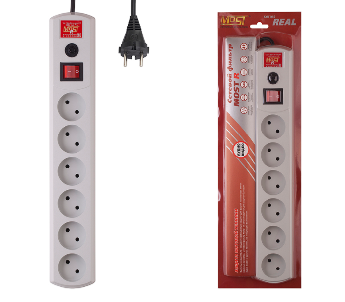 Сетевой фильтр Most Сетевой фильтр R 2м (6 розеток)