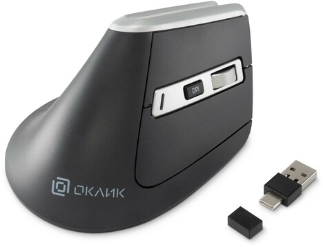 Мышь Oklick Мышь 991MW 1885263, цвет темно-серый