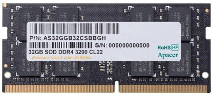 Оперативная память Apacer DDR4  32GB, AS32GGB32CSBBGH, RTL