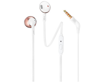 Наушники JBL T205, цвет розовый/белый