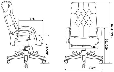 Кресло руководителя Бюрократ  T-9928WALNUT/ECO