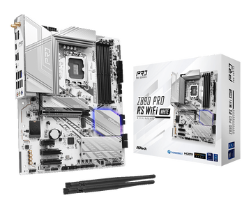 Материнская плата ASRock LGA 1851 Intel Z890 Z890 Pro RS WiFi White