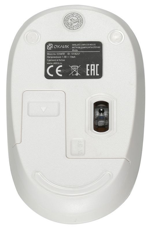 Мышь Oklick Мышь 505MW 1018257, цвет белый