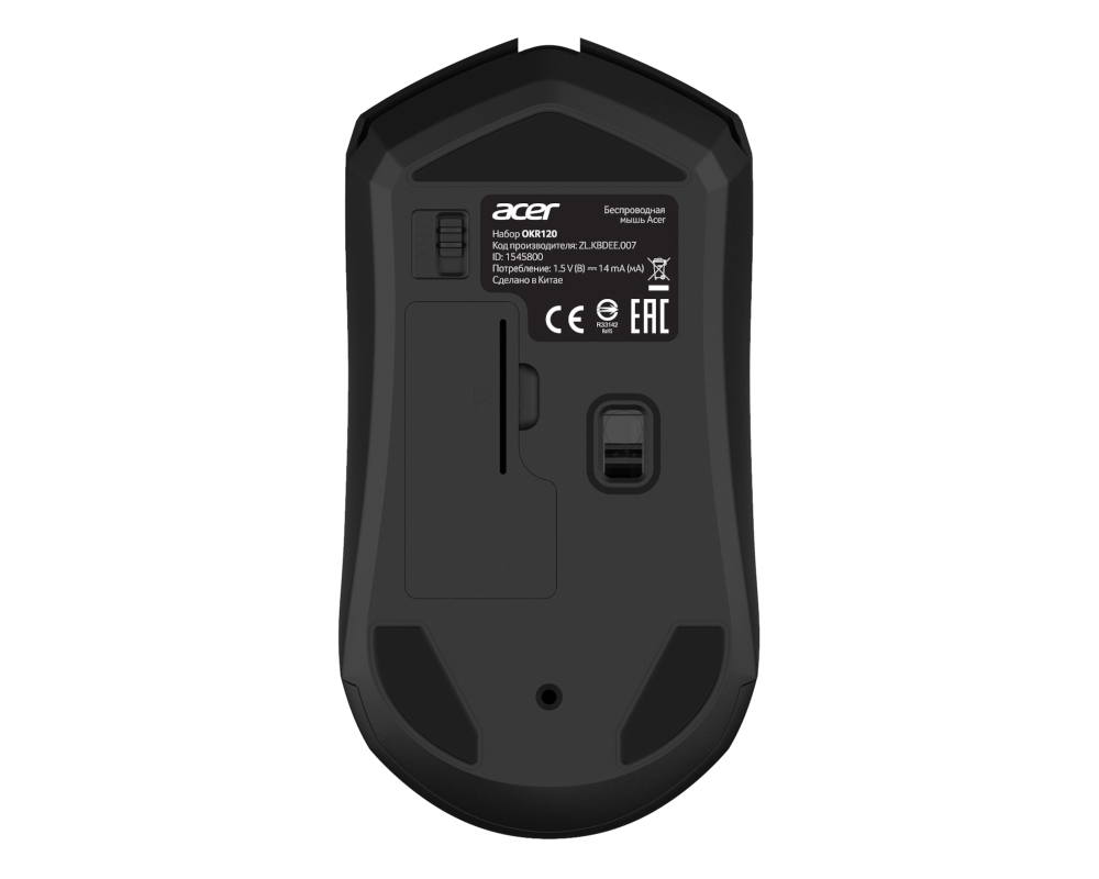 Клавиатура+мышь ACER Клавиатура + мышь OKR120 ZL.KBDEE.007, цвет черный