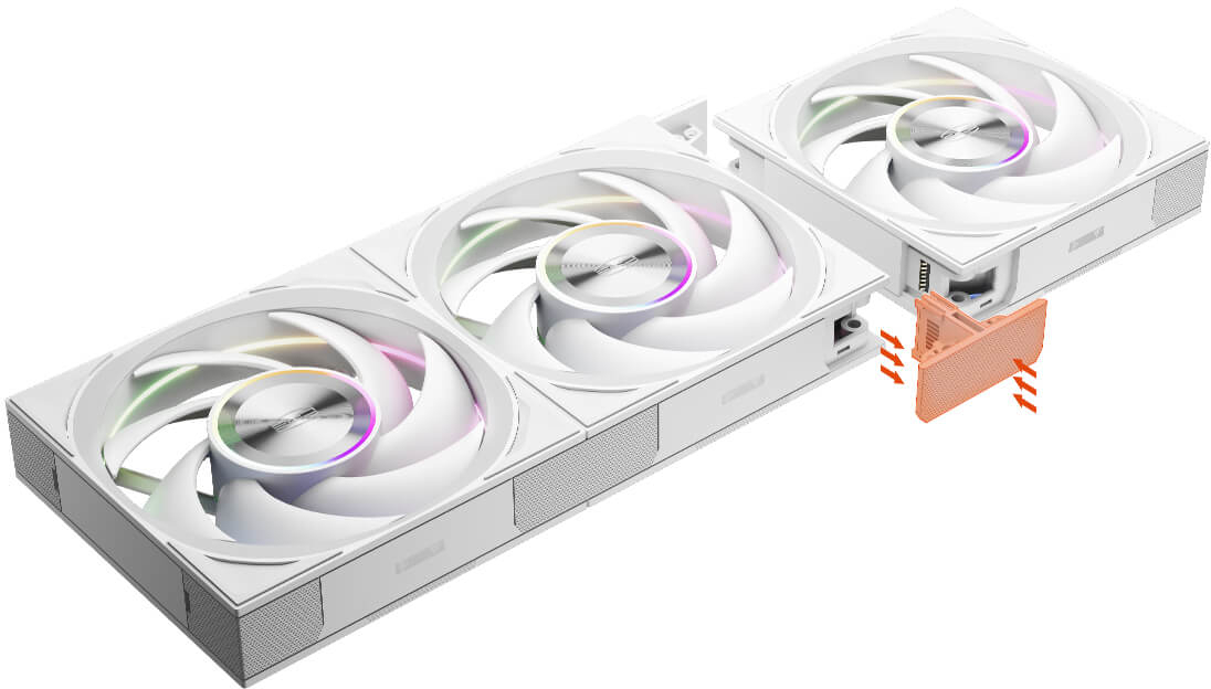 Вентилятор PCCooler кулер для корпуса F7 X120 ARGB 3IN1