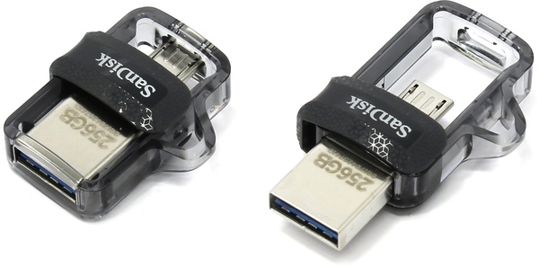 

Флешка SanDisk Ultra Dual 256GB, Черный