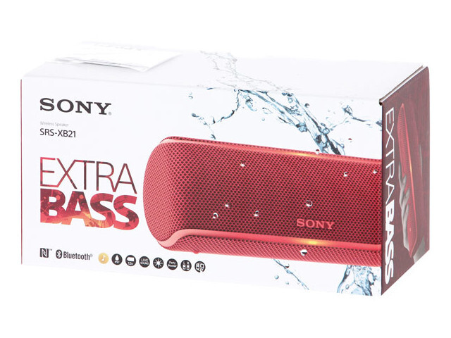 Колонки SONY Портативные SRS-XB21 (красный)