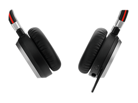 Bluetooth-гарнитура Jabra Evolve EVOLVE 65 Stereo, цвет красный/черный/серебристый