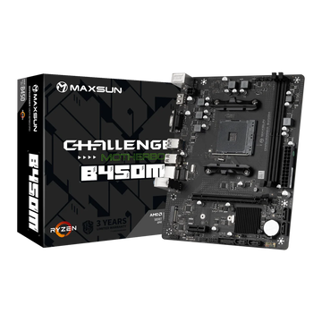 Материнская плата Maxsun AM4 AMD B450 Challenger B450M