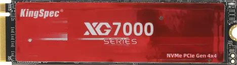 Внутренний твердотельный накопитель KINGSPEC XG7000 PCIe 4.0 x4, M.2 2280, NVMe 2 TB