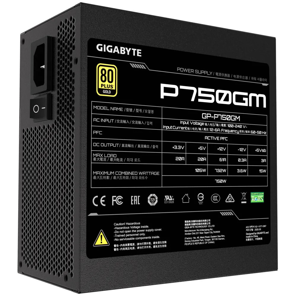 Блок питания Gigabyte ATX 750W