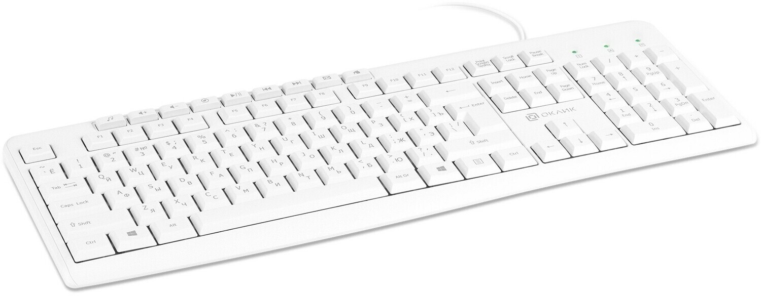 Клавиатура Oklick USB 305M 1875227, цвет белый
