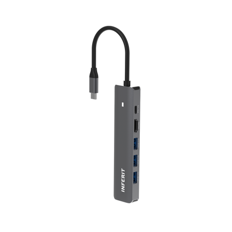 Сетевой адаптер Inferit USB 3.0 To 10/100/1000 Gigabit Rj45 adapter with HUB, Metall Shell