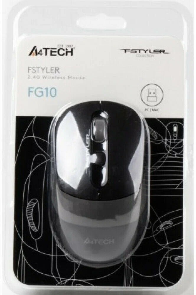 Мышь A4tech Fstyler FG10 GREY, цвет черный